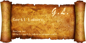 Gertl Laborc névjegykártya